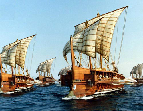 Greek fleet depiction at Artemisium