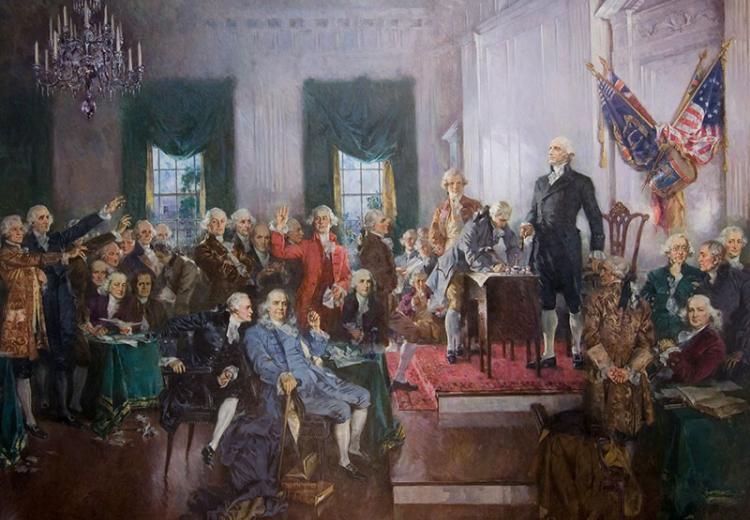 Signing of Constitution, by Howard C. Christy