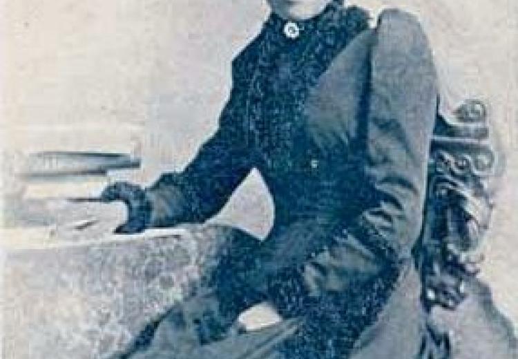 Black and white photograph of Anna Julia Cooper