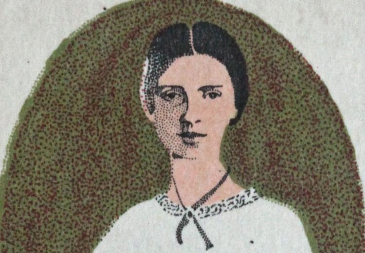 Emily Dickinson U.S postage stamp issued in 1971.