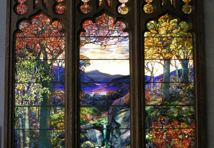 Tiffany, "Autumn Landscape," 1923-24