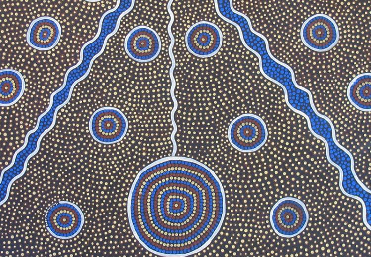 Aboriginal dot painting.