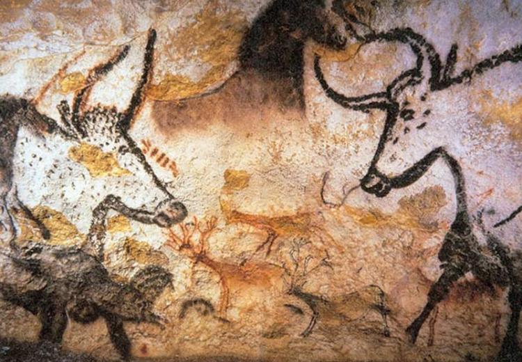 Animal painting, Lascaux Cave, France.