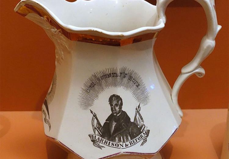 Pitcher momento - William Henry Harrison, 1840.