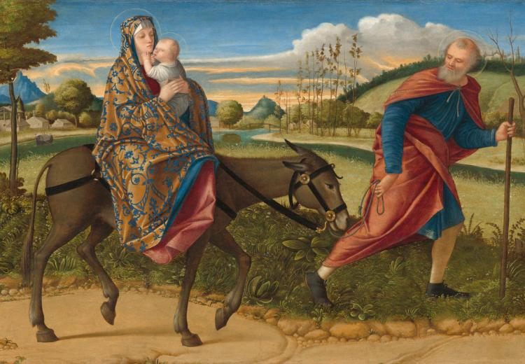 The Flight into Egypt by Vittore Carpaccio.