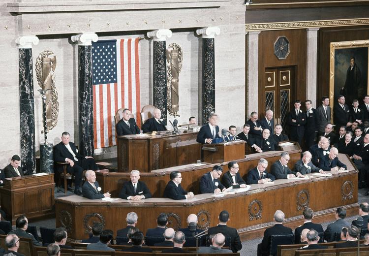 President John F. Kennedy delivers his first State of the Union Address