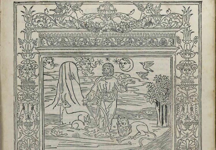 Page from the edition of Ovid's Metamorphoses published by Lucantonio Giunti in Venice, 1497.