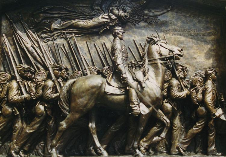Robert Gould Shaw and the 54th Regiment Memorial, Beacon and Park Streets, Boston, MA.