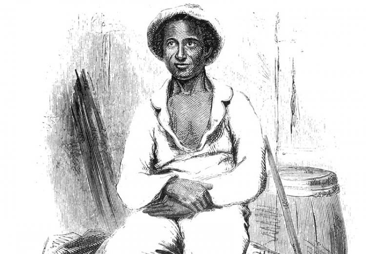 Engraving of Solomon Northup 'in his plantation suit.'